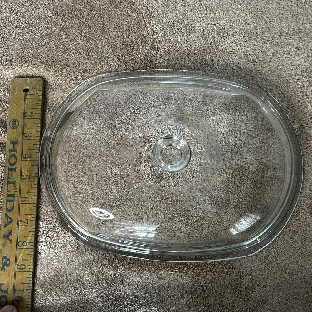 Pyrex Oval Domed Replacement Lid Clear‎ 11.25 Inch x 8.75 Inch